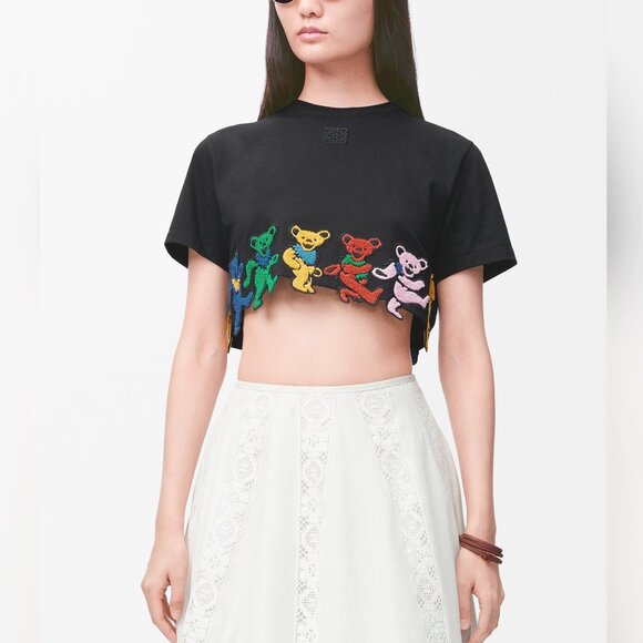Loewe Tops - Loewe Cropped T-shirt in cotton